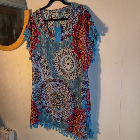 Lounge Dress in polyester, beach or sleep gown. L - Picture 4 of 5